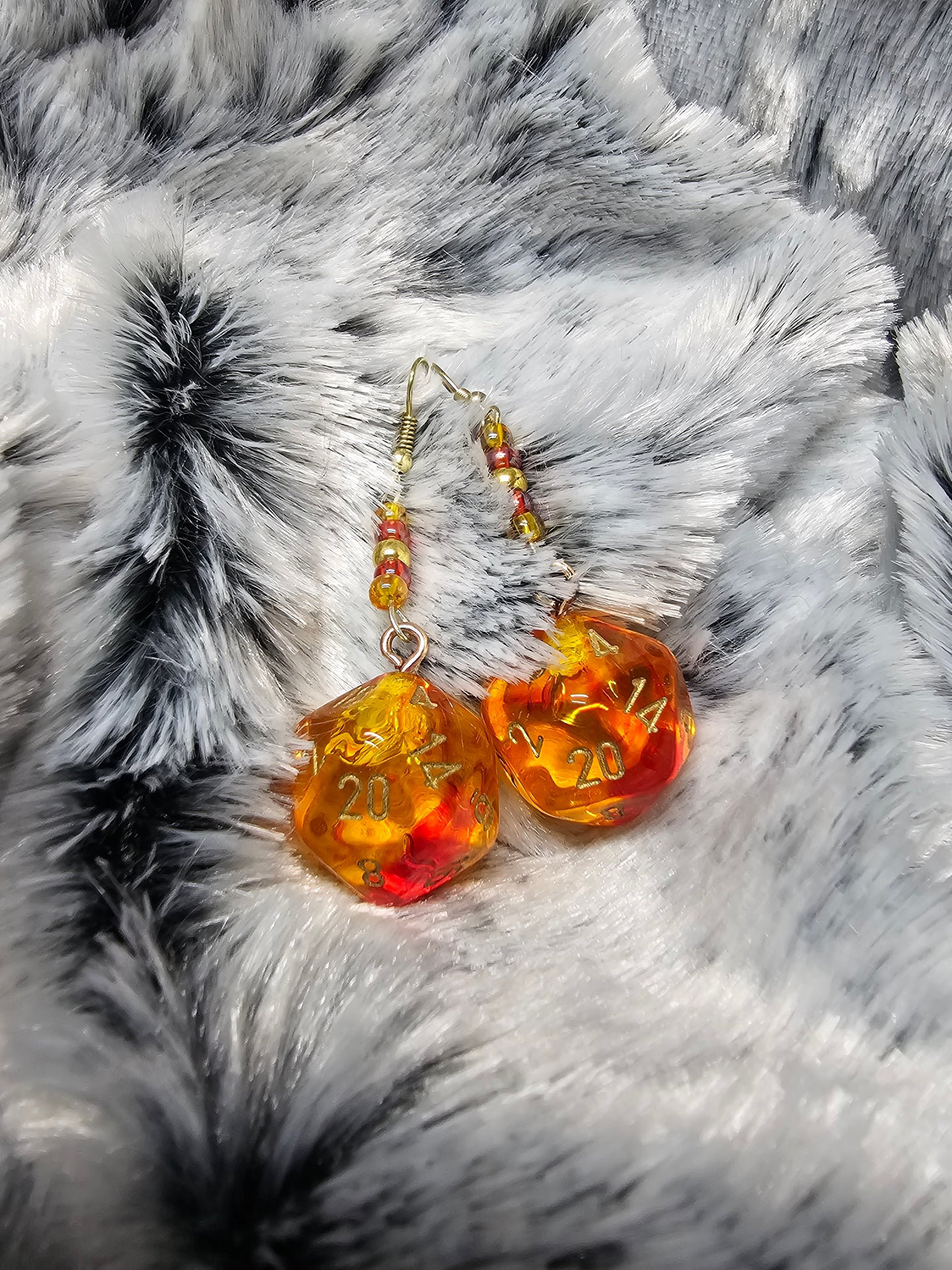 Semi Translucent Orange and Red