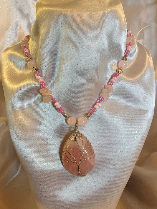 Rose Quartz Tree of Life