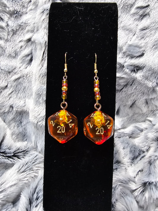 Semi Translucent Orange and Red